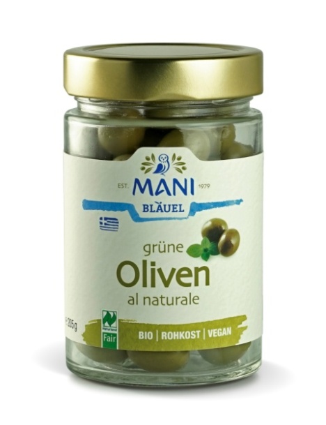 Оливки зеленые al naturale БИО, MANI BLAUEL