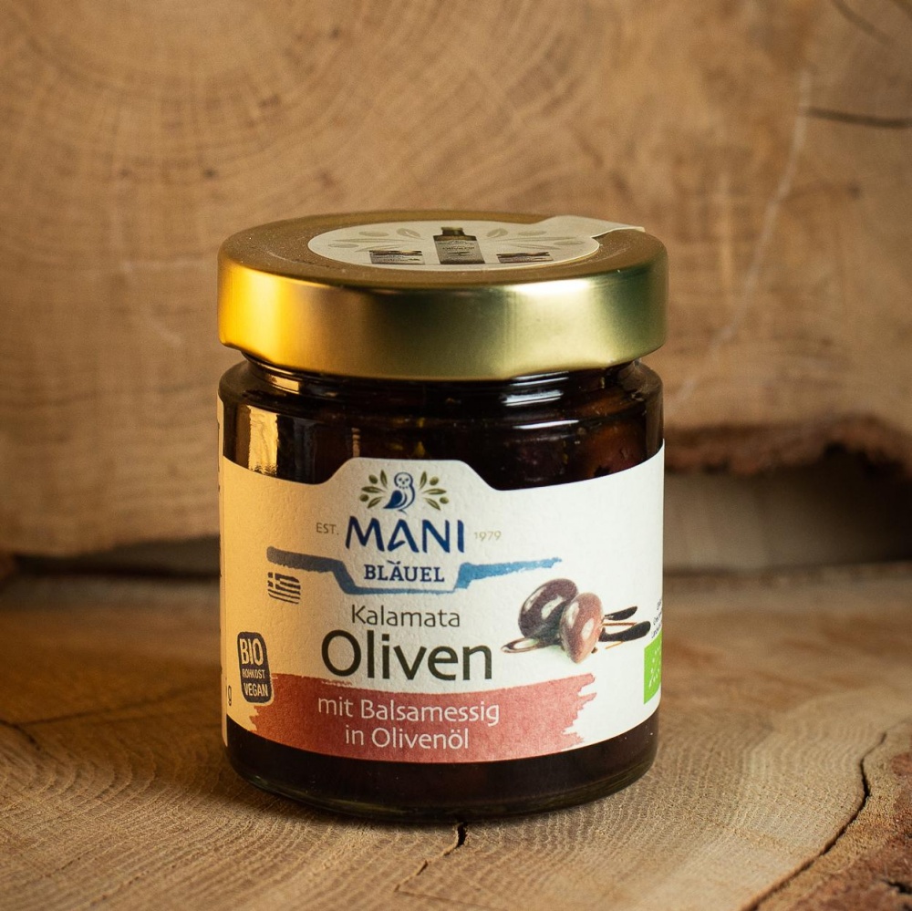Оливки каламата с бальзамическим уксусом в оливк.масле, MANI BLAUEL