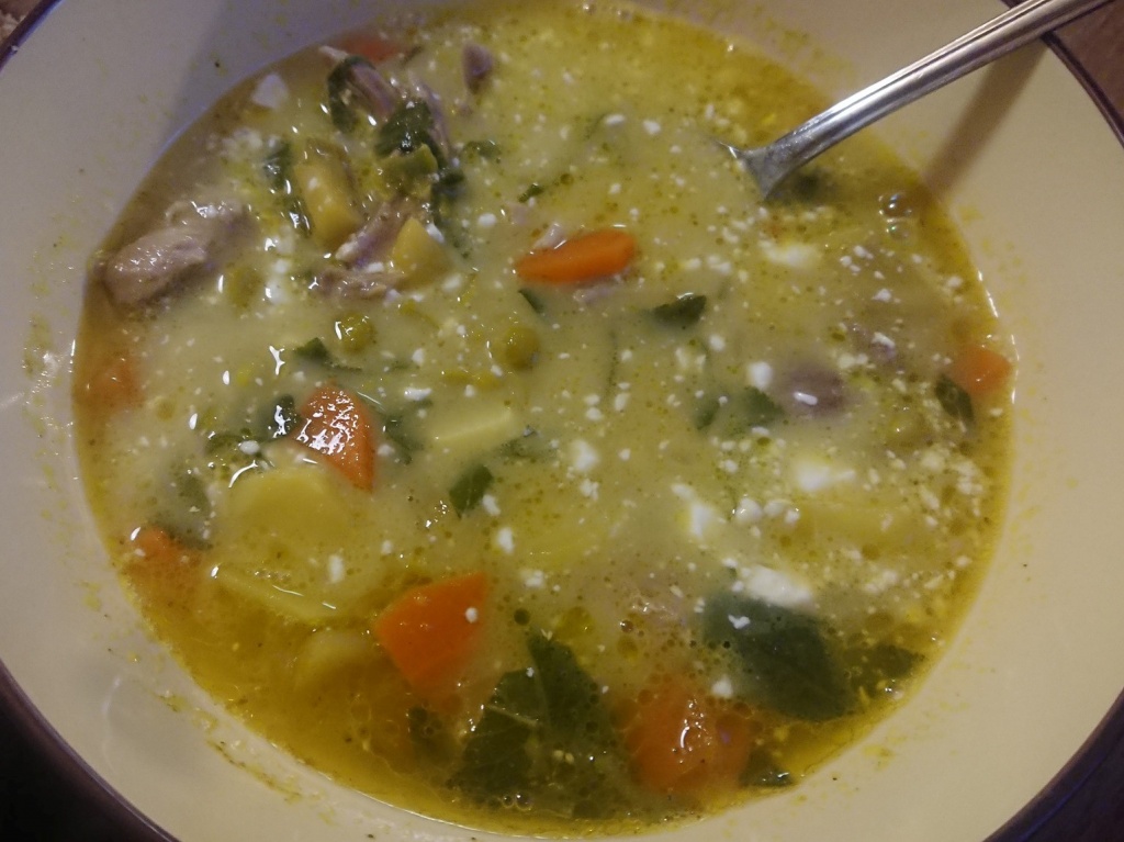 Гороховый суп с корнем лопуха